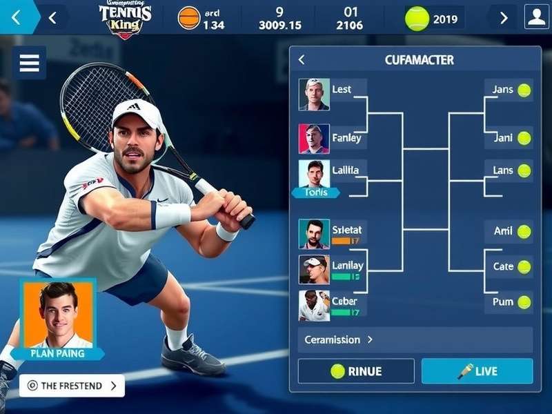 Tournament Competition in Championship Tennis King Championship Tennis King tournament bracket screen