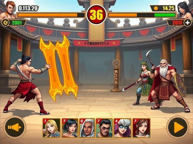 Character Selection in Hot Cumin Gladiator Hot Cumin Gladiator character selection screen