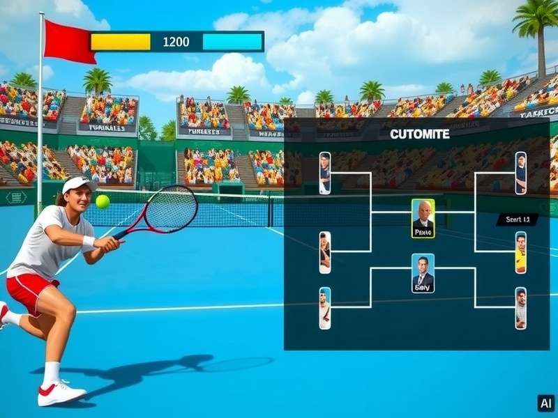 Player Customization in Championship Tennis King Championship Tennis King character customization screen