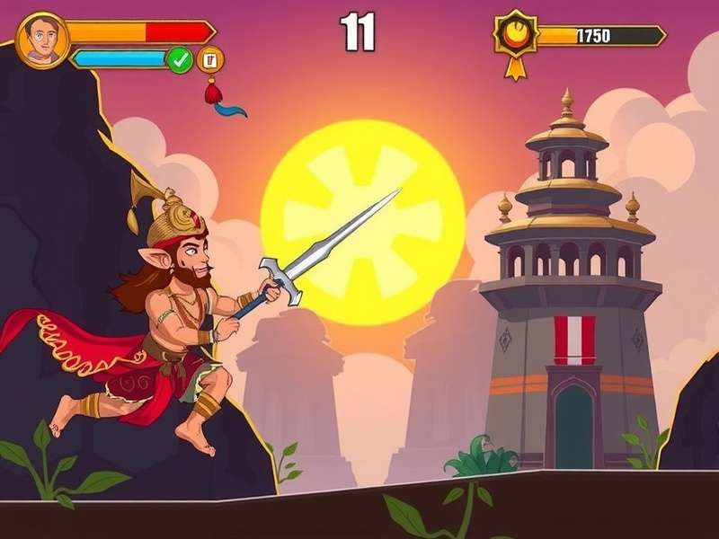 Hanuman Hero Adventure Combat Hanuman Hero Adventure combat scene
