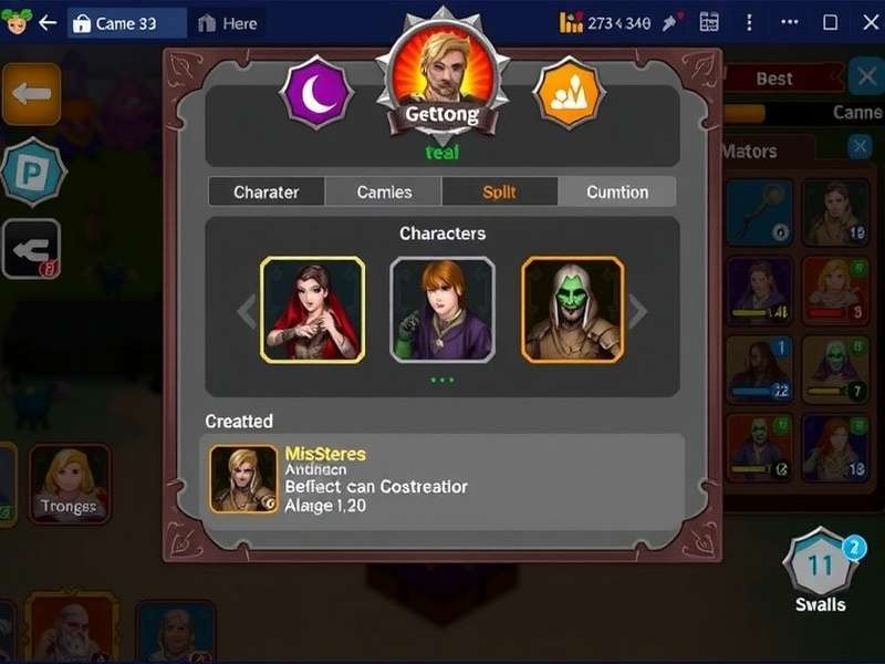 Champion Quest Character Selection Screen Champion Quest gameplay screenshot showing character selection
