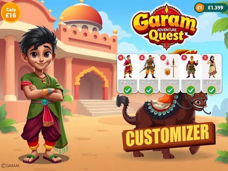 Vibrant Game Environments in Garam Adventure Quest Garam Adventure Quest gameplay screenshot showing vibrant Indian-inspired environments
