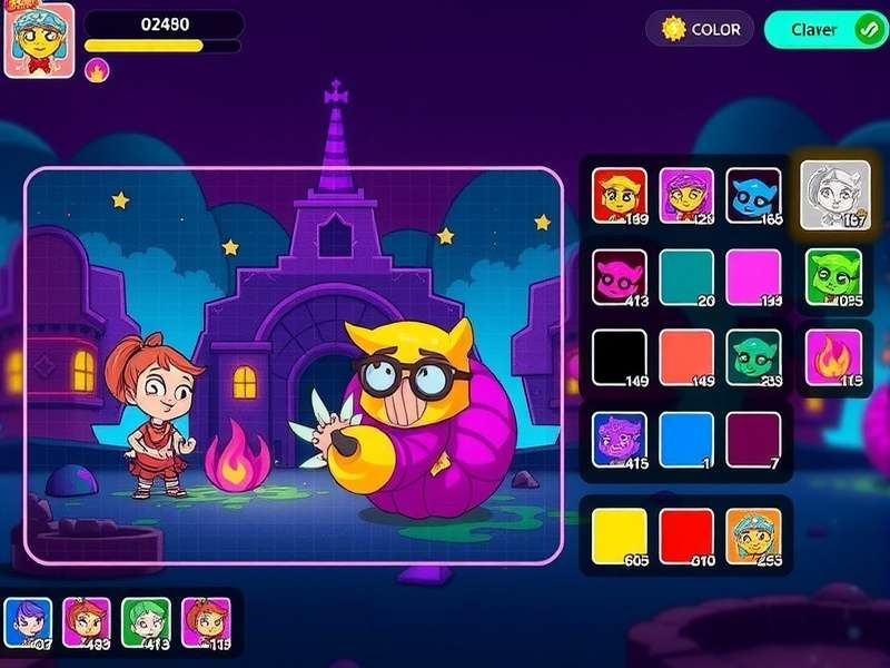 Vibrant gameplay from Glowing Holi Adventure Glowing Holi Adventure gameplay showing colorful characters and environments