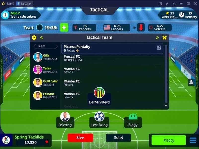Match Simulation in Mumbai FC Tactical Genius Mumbai FC Tactical Genius match simulation screen