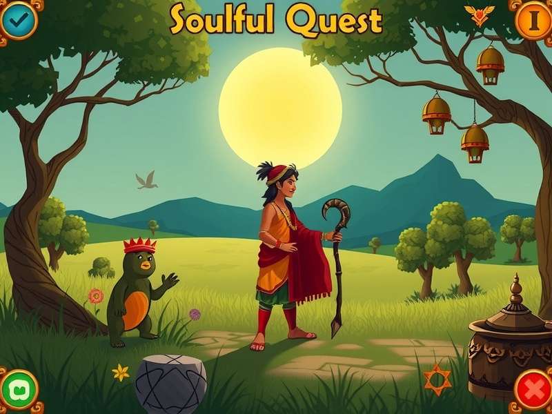 Soulful Quest Gameplay Soulful Quest gameplay screenshot showing character in Indian landscape