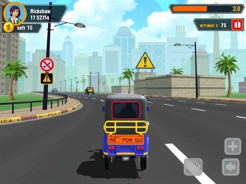 Rickshaw Velocity Quest - Authentic Indian Street Racing Rickshaw Velocity Quest gameplay showing Indian street racing