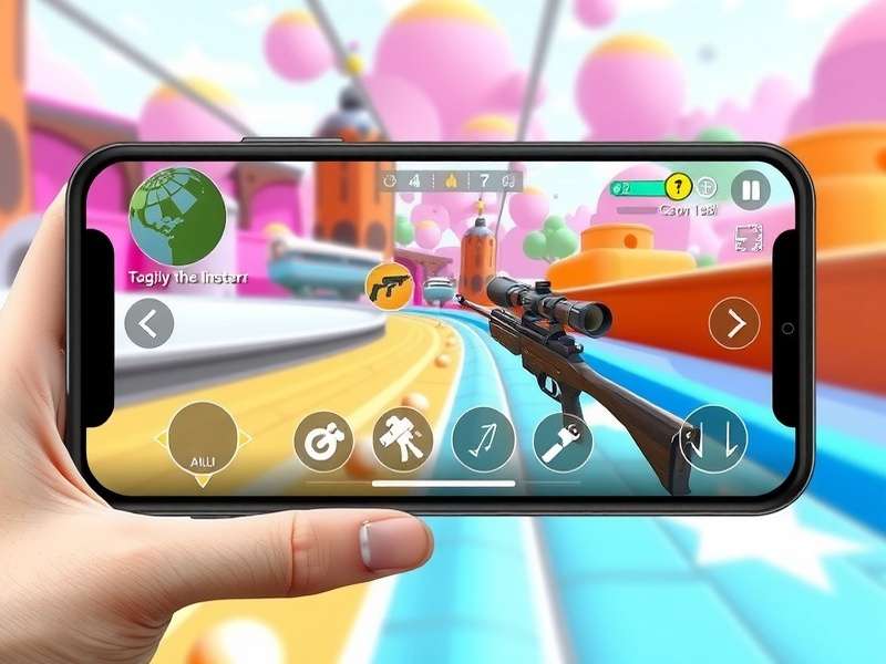 Color Combat control layout on mobile device