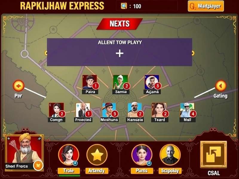 Rapid Lucknow Express Game Interface Rapid Lucknow Express gameplay interface showing strategic elements