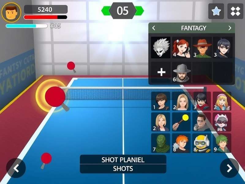 Table Tennis Fantasy Duel - Strategic Shot Placement Guide Table Tennis Fantasy Duel strategy illustration showing shot placement