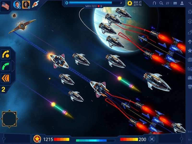 Space Fleet Management in Galactic Conqueror Galactic Conqueror gameplay showing space fleet management