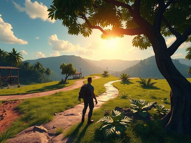 Goa S Triumph Trail gameplay screenshot showing vibrant Goan landscape