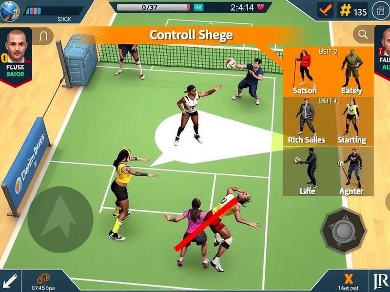 Dominion Volley Titans Pro - Intuitive Control System Dominion Volley Titans Pro control scheme illustration