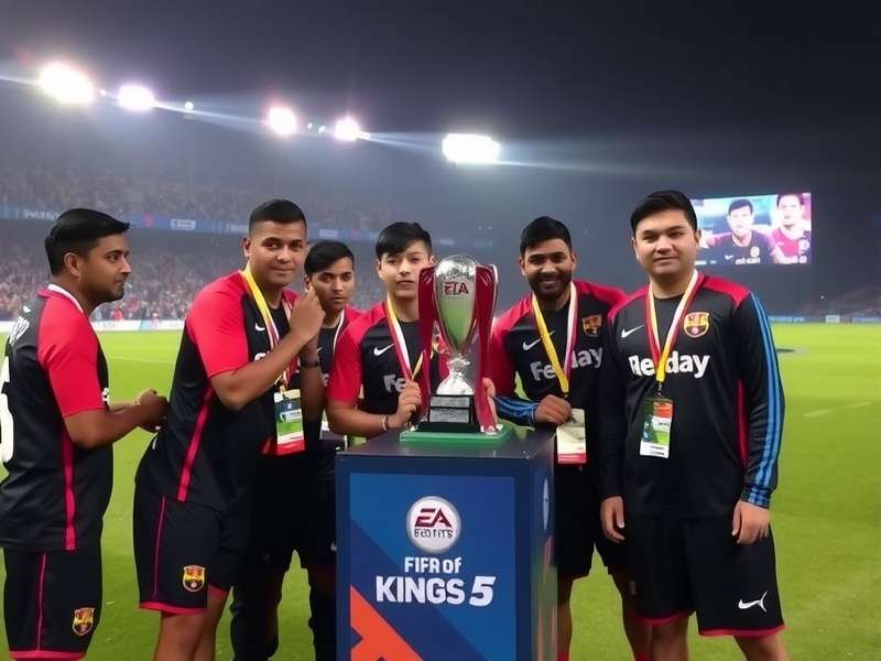 Kolkata Kings Of FIFA Trophy Ceremony Kolkata Kings Of FIFA championship trophy ceremony