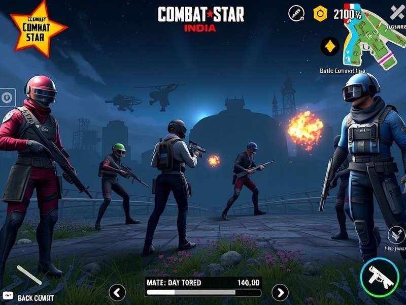 PUBG India Combat Star Intense Gameplay PUBG India Combat Star gameplay screenshot showing battle royale action