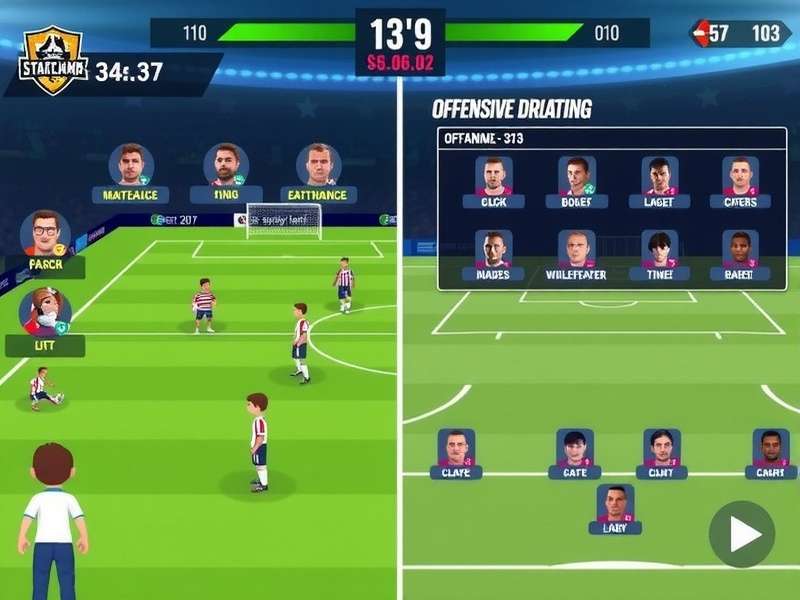 Striker Star Champ multiplayer match interface showing competitive gameplay