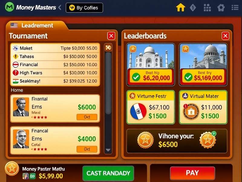 Money Masters India Tournament Leaderboard Money Masters India tournament leaderboard showing player rankings
