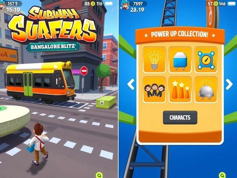 Subway Surfers Bangalore Blitz Power-ups Power-up collection in Subway Surfers Bangalore Blitz