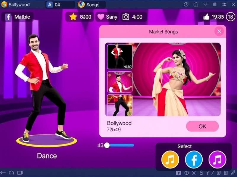 Character Selection in Bollywood Dance Premier Bollywood Dance Premier character selection screen