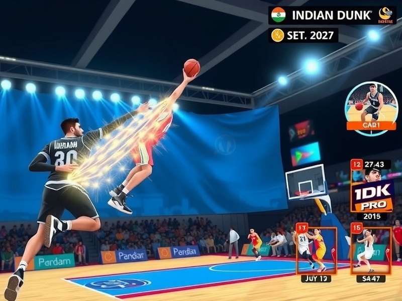 Indian Dunk Pro Gameplay Indian Dunk Pro gameplay screenshot showing basketball action