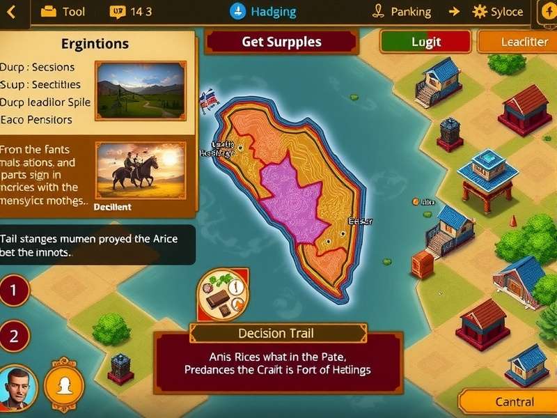 Anise Riches Trail Gameplay Interface Anise Riches Trail gameplay screenshot showing the vibrant interface
