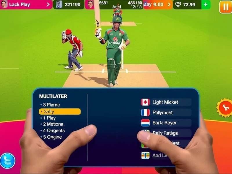 Pandya Power Play Gameplay Pandya Power Play gameplay screenshot showing cricket action