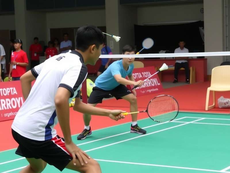 Professional Rising Stars Badminton equipment Rising Stars Badminton equipment including rackets and shuttlecocks