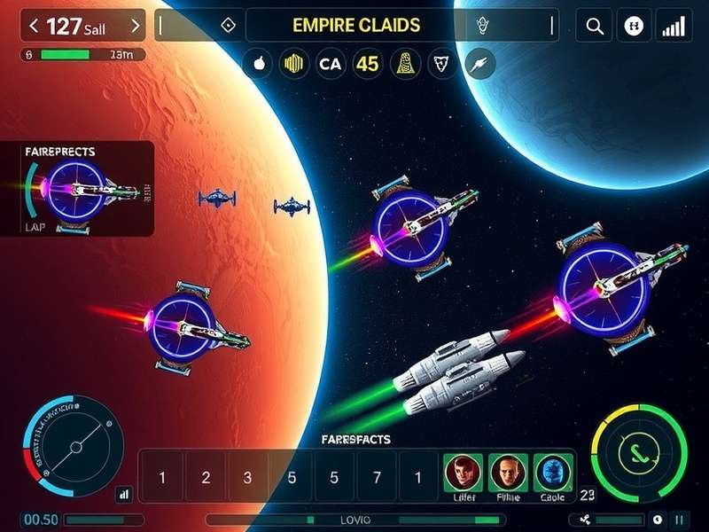 Empire Building in Galactic Conqueror Galactic Conqueror empire building interface