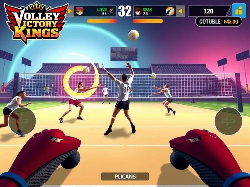 Volley Victory Kings Gameplay Volley Victory Kings gameplay screenshot showing intense volleyball action
