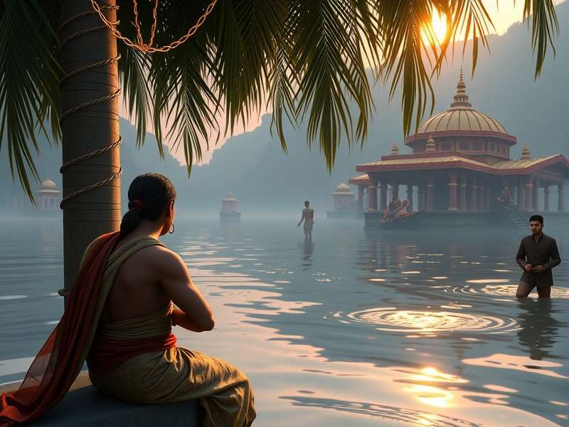 Character Dialogue in Ganges Sacred Trail Ganges Sacred Trail character interaction scene