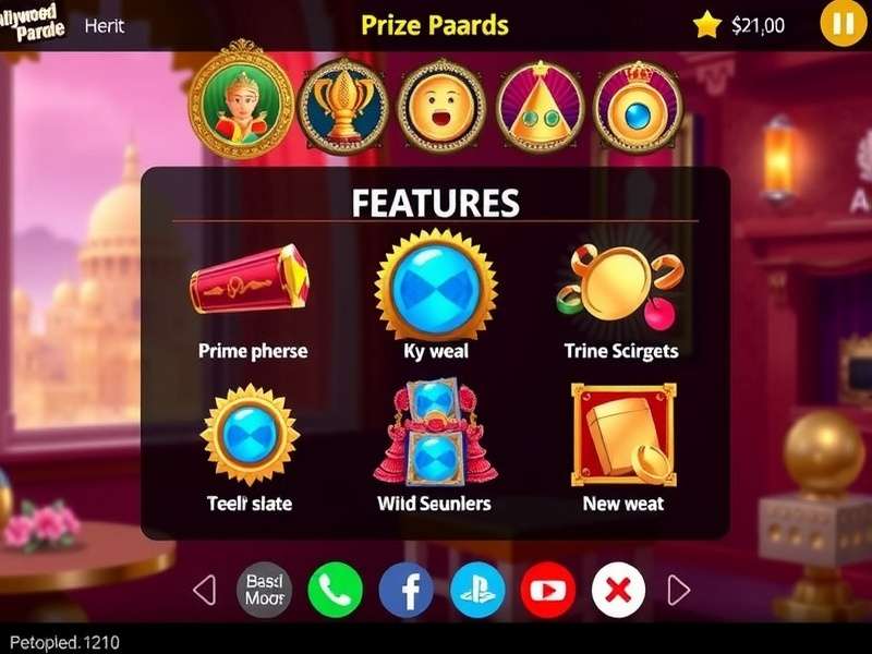 Bollywood Prize Parade Game Interface Bollywood Prize Parade gameplay interface