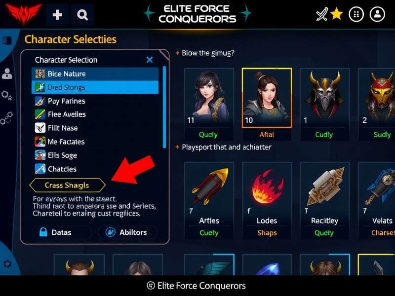Elite Force Conquerors Character Selection Elite Force Conquerors Character Selection