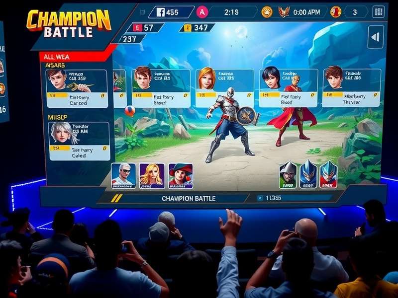 Character Customization in Champion Battle Champion Battle character customization screen showing various options