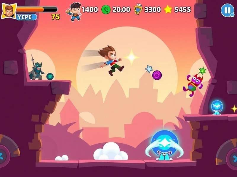 Complex Level Design in Whirl Jump Sensation Whirl Jump Sensation level with multiple obstacles and power-ups