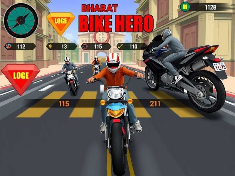 Bharat Bike Hero Customization Options Bharat Bike Hero customization screen showing motorcycle upgrades