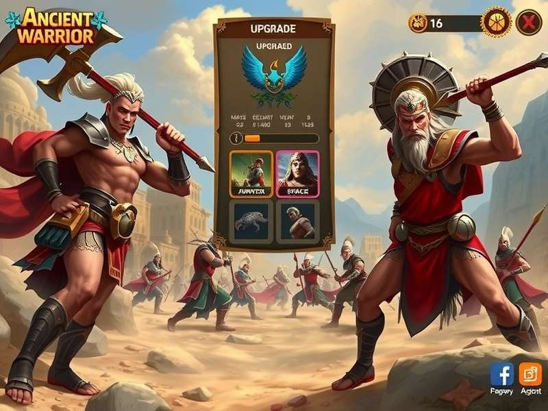 Ancient Warrior Clash Battle Scene Ancient Warrior Clash battle scene showing warriors in combat