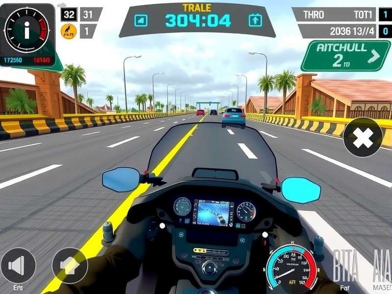 Indian Highway Environment Highway Chase Master environment showing Indian highway with landmarks