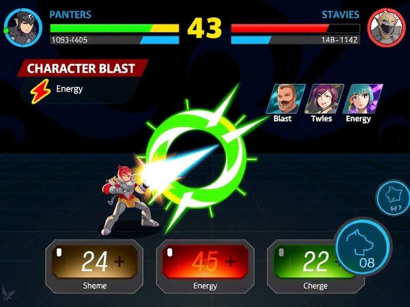 Panther S Energy Blast Gameplay Panther S Energy Blast gameplay screenshot showing character using energy blast ability