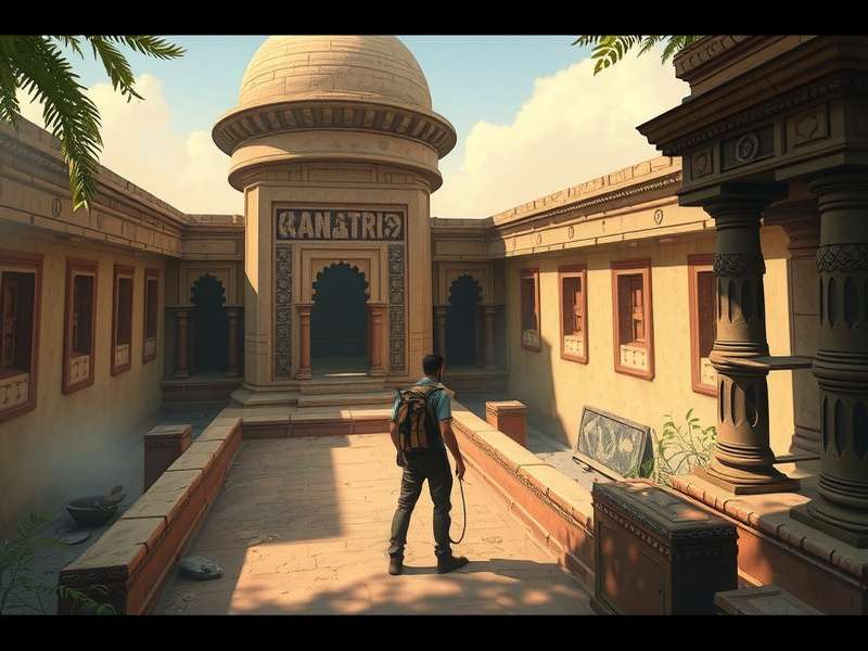 Ancient temple environment - Ember Exploration Adventure Ember Exploration Adventure environment showing ancient Indian architecture