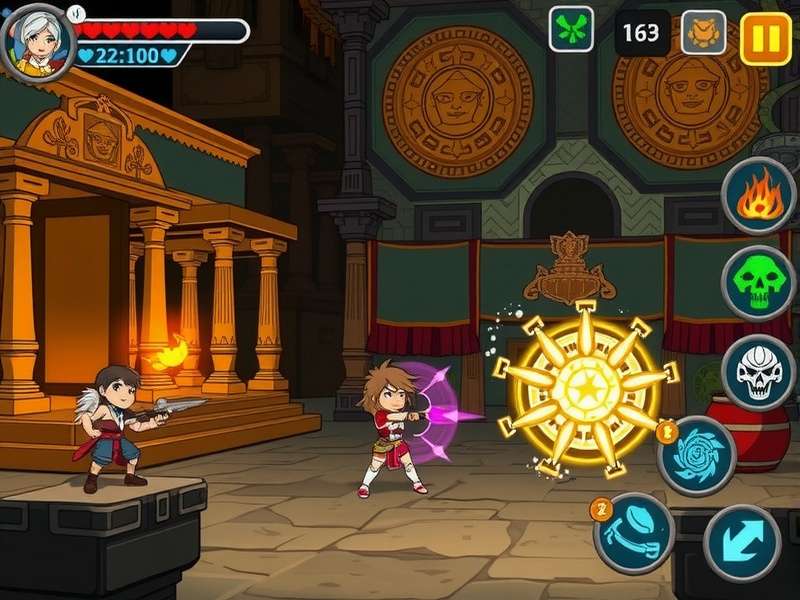 Temple Guardian Adventure - Combat Gameplay Temple Guardian Adventure combat gameplay showing special abilities