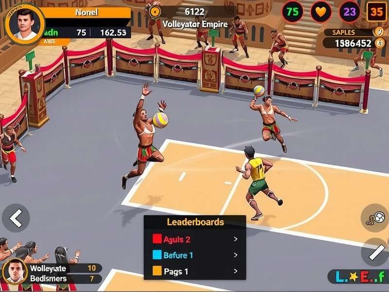 Volley Gladiator Empire Character Customization Volley Gladiator Empire character selection and customization screen