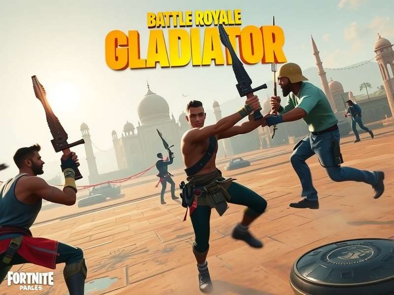 Battle Royale Gladiator Intense Combat Scene Battle Royale Gladiator gameplay screenshot showing intense combat