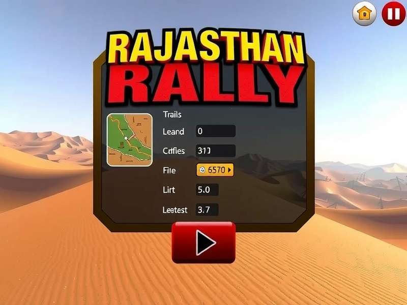 Rajasthan Rally Track Layout Rajasthan Rally track map showing desert racing route