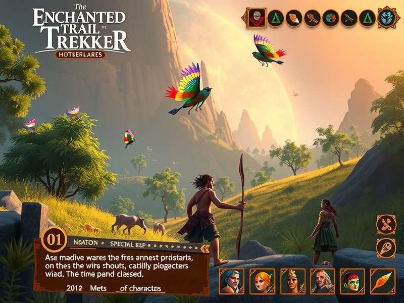 Enchanted Trail Trekker character selection screen showing different classes