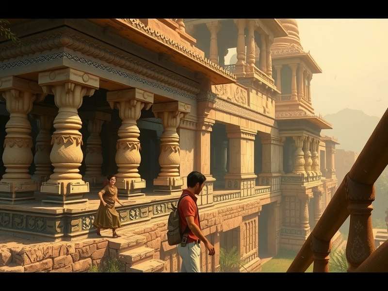 Exploration in ancient ruins - Ember Exploration Adventure Ember Exploration Adventure gameplay screenshot showing character exploring ancient ruins