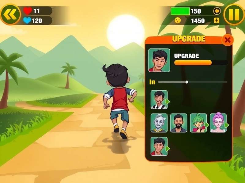 Character Selection Interface Quepem Turbo Runner character selection screen showing diverse roster