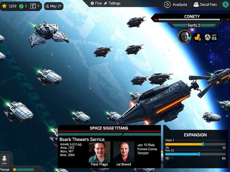 Space Siege Titans - Epic Space Battle Space Siege Titans gameplay screenshot showing space battle