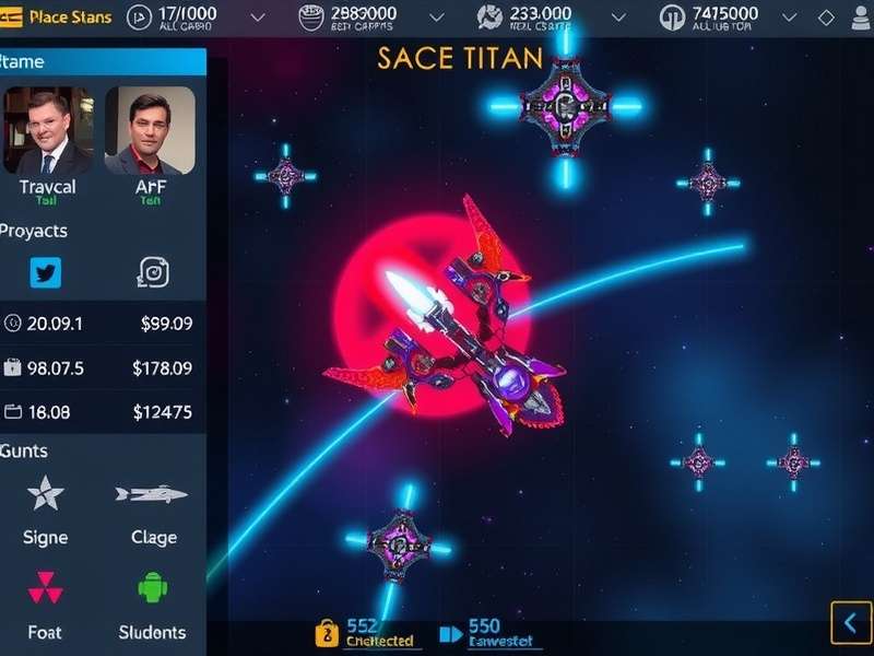 Space Siege Titans - Fleet Management Space Siege Titans fleet management interface