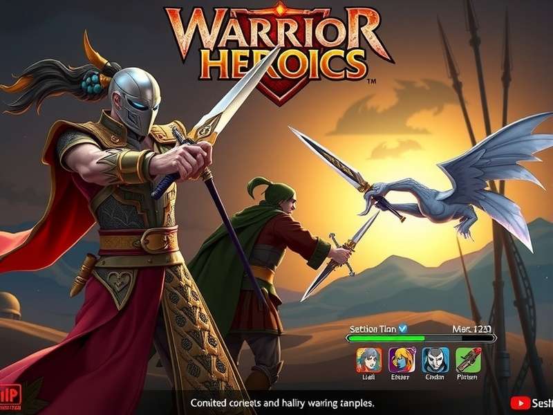 Warrior S Heroics game cover art showing main character