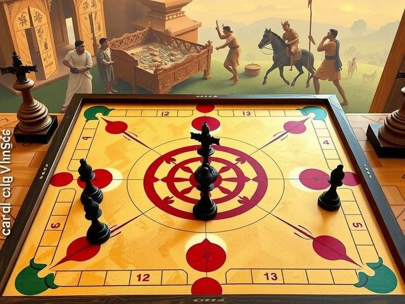 Diagram showing Carrom Valor Struggle rules and piece positions