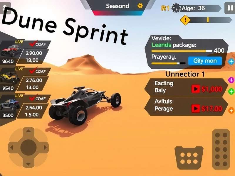Dune Sprint Pro Vehicle Customization Dune Sprint Pro vehicle customization interface